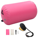 Inflatable Gymnastic Roll with Pump 100x60 cm PVC Pink 92712