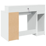 ZNTS Desk with LED Lights White 120x55x91 cm Engineered Wood 3309411