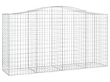 Arched Gabion Baskets 11 pcs 200x50x140/160 cm Galvanised Iron 3145691