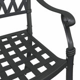 Garden Chair 2 pcs Black 56 x 55 x 92.5cm Aluminium 42002375