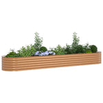 Garden Raised Bed Brown 400 x 80 x 44 cm Steel 42011330