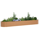 Garden Raised Bed Brown 400 x 80 x 44 cm Steel 42011330