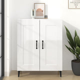 Sideboard High Gloss White 69.5x34x90 cm Engineered Wood 812147