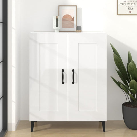 Sideboard High Gloss White 69.5x34x90 cm Engineered Wood 812147