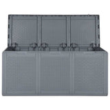 Garden Storage Box Grey PP Rattan 270 L 364061