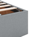 Ottoman Bed Frame without Mattress Light Grey Double Fabric 3310919