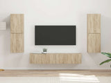 TV Cabinet Set 6 pcs Sonoma Oak Engineered Wood 3409125