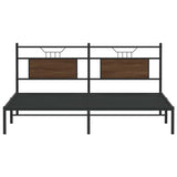 Bed Frame without Mattress Brown Oak 160x200 cm Engineered Wood 4106844