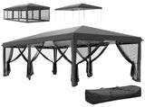 3 x 6m Pop Up Gazebo, Outdoor Canopy Shelter, Marquee Party Wedding Tent with 6 Mesh Walls and Carry T3398P327984