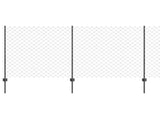 Chainlink Fence with Post 10 x 1.2 m PVC-Coated Steel Grey Mesh 3336269