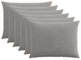 Cushion Cover 6 pcs HEERLEN Light Grey 65 x 65 cm Corduroy 912934