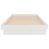 819893 Bed Frame without Mattress White Solid Wood 90x200 cm