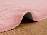 Faux Sheepskin Rug TAFALLA Pink 160 cm Polyester 42021560