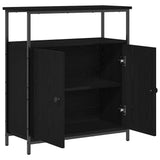 Sideboard Black Oak 70 x 30 x 80 cm Engineered Wood 862972