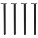 4 Height Adjustable Table Legs Black 870 mm 242149