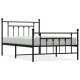 Bed Frame Black Steel Single Industrial Bed Frame Rectangular 353550