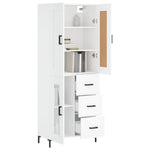 Highboard White 69.5x34x180 cm Engineered Wood 3199937