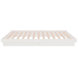 819903 Bed Frame without Mattress White Solid Wood 120x200 cm