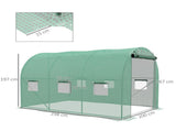 Sprinkler System Polytunnel Greenhouse, 3 x 2m, Green T3398P320014