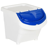 Stackable Waste Bins with Lids 3 pcs White PP 78 L 364068