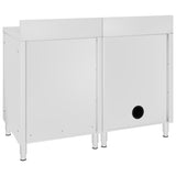 Commercial Kitchen Sink Cabinet Stainless Steel 120x60x96 cm 3058270