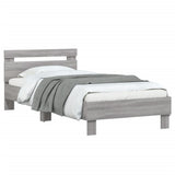 Bed Frame without Mattress with Headboard Grey Sonoma 75x190 cm Small Single 838573