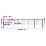 Garden Fence Steel Tough Modern 277678