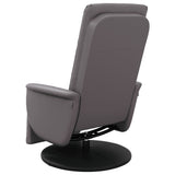 Massage Recliner Chair with Footrest Grey Faux Leather 356515
