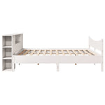 ZNTS Bed Frame without Mattress White 180x200 cm Super King Solid Wood Pine 3323291