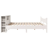 ZNTS Bed Frame without Mattress White 180x200 cm Super King Solid Wood Pine 3323291