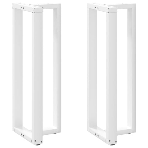 ZNTS Bar Table Legs T-Shaped 2 pcs White 40x35x cm Steel 4013097