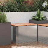 Garden Bench Silver 60 x 40 x 43 cm Galvanised steel 874896
