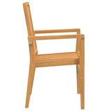 Stackable Garden Chairs 8 pcs 56.5x57.5x91 cm Solid Wood Teak 3157903