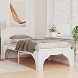 Bed Frame White 90 x 190 cm Solid Pine Wood 873011