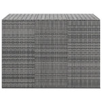Garden Cushion Box PE Rattan 145x100x103 cm Grey 317231