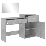 3 Piece Dressing Table Set Concrete Grey Engineered Wood 3276521
