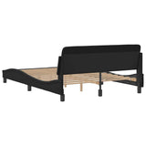 Bed Frame "Dover" Black 137x190 cm Faux Leather 373285