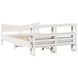 Bed Frame with Headboard White 160x200 cm Solid Wood Pine 3306298