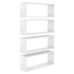 ZNTS Wall Cube Shelf 4 pcs High Gloss White 60x15x23 cm Engineered Wood 807152