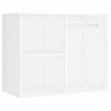LED Dressing Table with 2 Cabinets White Engineered Wood 3082026