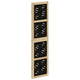 Room Divider 3 Panels Brown and Black Solid Wood Paulownia 358797