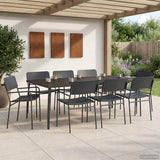 Dining Set 7 pcs Anthracite Steel 3422864