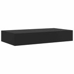 Floating Wall Shelf with Drawer Black 48x25x8 cm 288205