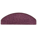 Stair Mats 15 pcs 65x21x4 cm Dark Purple Half Round Large 322385