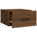 ZNTS Wall-mounted Bedside Cabinets 2 pcs Brown Oak 35x35x20 cm 817584