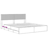 Bed Frame with Storage and Headboard Artisan Oak 180 x 200 cm 3445826