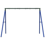 ZNTS Swing Frame for Outdoor with 6 Hanging Hooks Blue Steel 4009877