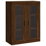 Wall Mounted Cabinets 2 pcs Brown Oak Engineered Wood 3197960