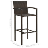Garden Bar Set Brown Solid Acacia wood Medium Durable 3067968