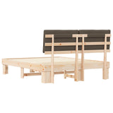 Bed Frame with Upholstered Headboard Taupe 150 x 200 cm 877482